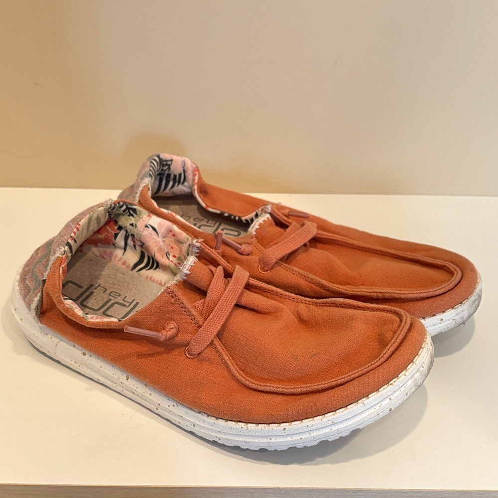 Hey Dude Men's Burnt Orange Slip-On Loafers